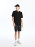 LC Waikiki Crew Neck Short Sleeve Combed Cotton Men's Textured T-Shirt